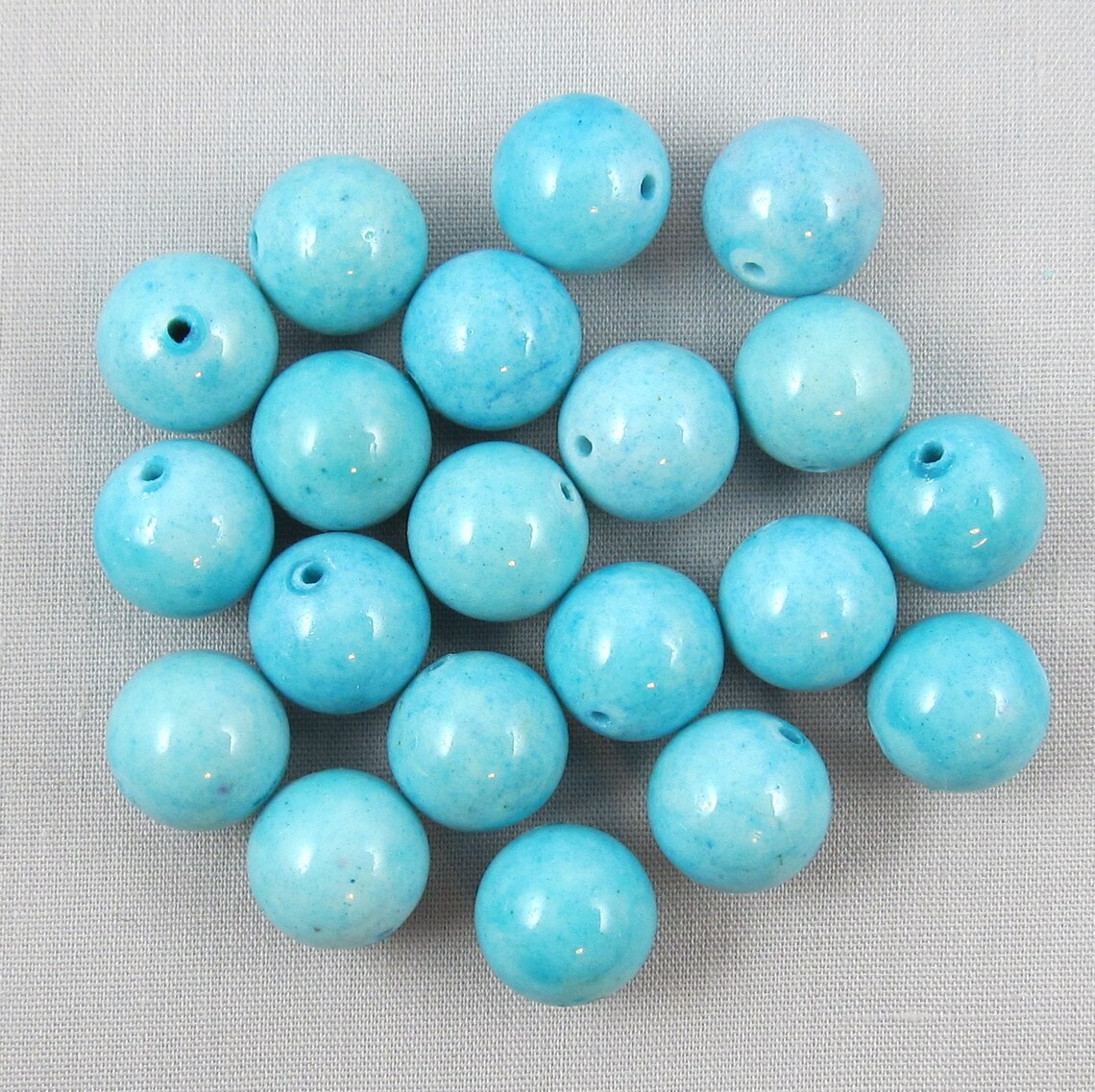 Blue Magnesite 10mm Round Beads 20 pieces A13-14 | Etsy
