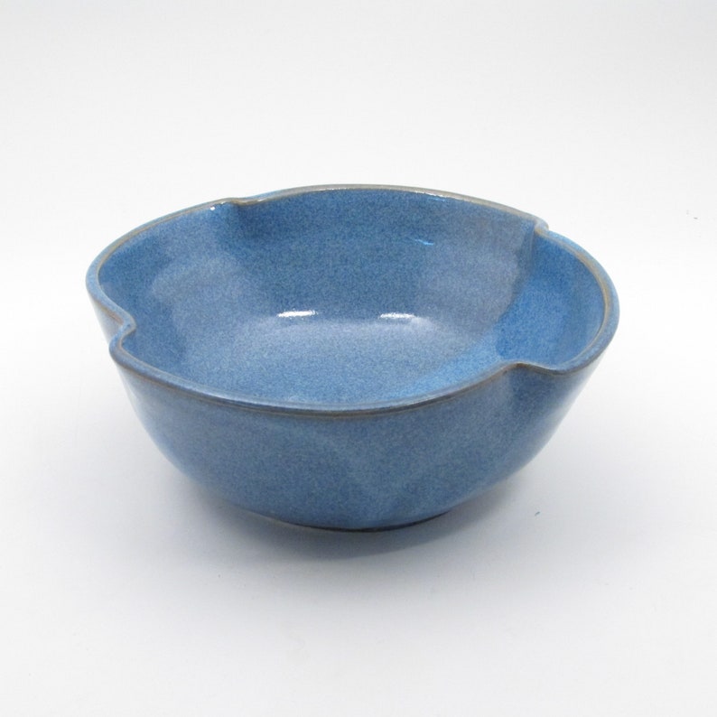 Ceramic Serving Bowl, Unique Serving Bowl, Soup Bowl, Ramen Bowl, Cereal Bowl, Wheel Thrown Bowl, Blue Bowl, Snack Bowl, Salad Bowl, AB1 image 5