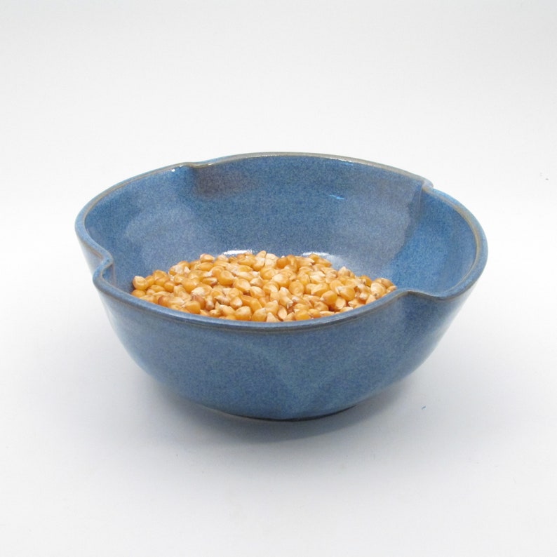 Ceramic Serving Bowl, Unique Serving Bowl, Soup Bowl, Ramen Bowl, Cereal Bowl, Wheel Thrown Bowl, Blue Bowl, Snack Bowl, Salad Bowl, AB1 image 1