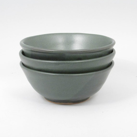 Ceramic Prep Bowls, Cooking Bowls, Utility Bowls, Stoneware Bowls, Small  Bowl Set, Blue Green Bowls, Pottery Bowl Set, Nested Bowls, BS3 