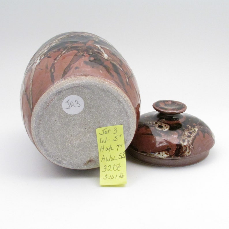 Kitchen Canister, Pottery Storage Jar, Flour Canister, Wheel Thrown Jar, Lidded Jar, Ceramic Cookie Jar, Tea Canister, Sugar Canister, JR3 image 7