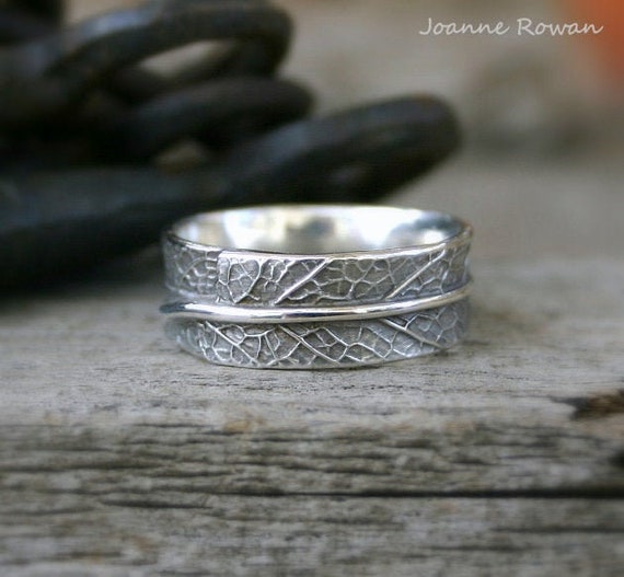 Sage Leaf Ring, Unisex Design, Wedding Band for Men or Women Sage Leaf Ring, Unisex Design, Wedding Band for Men or Women