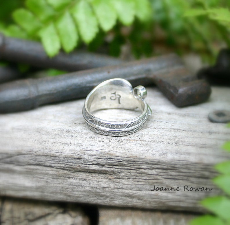 Sage Leaf Ring With Natural Green Sapphire...wedding Etsy