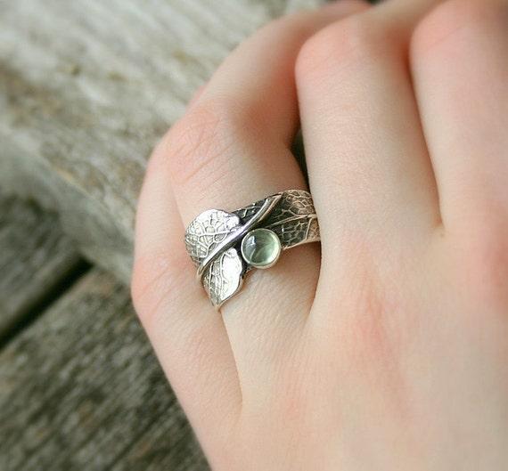 Green leaf ring sale