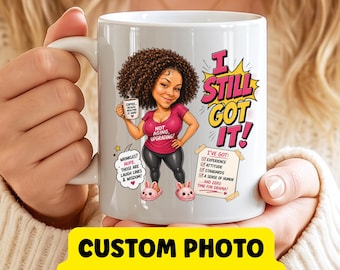 Custom Photo Mug | Personalized Caricature Mug from Picture | Funny Cartoon Portrait Gift
