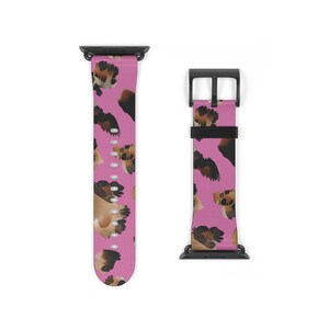 Custom Color Leopard Print Watch Band, Apple/Smarwatch Strap, Faux Leather Wristband, Animal Print Accessory, Trendy Watch Bracelet