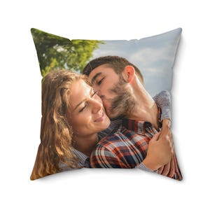 Personalized Photo Pillow: Sentimental Message Throw Pillow