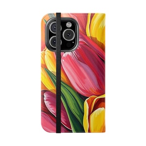 Étui à rabat floral en similicuir pour iPhone, support portefeuille Samsung, housse de protection pour téléphone, accessoire mobile élégant, cadeau pour les amateurs de fleurs