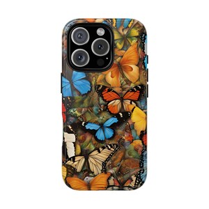 Glossy Butterfly Phone Case: iPhone 11-16 Tough Case, Nature Lover Gift