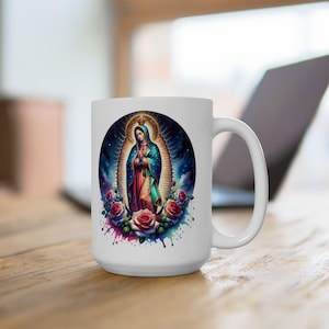 Our Lady of Guadalupe Mug: Virgin Mary Catholic Coffee Cup