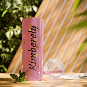 Vaso delgado personalizado con tapa y pajita, regalo personalizado para dama de honor, dama de honor, copas de boda para ocasiones especiales, viajes