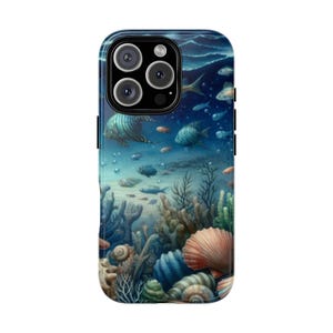 Glossy Ocean iPhone Case: Underwater Marine Life Design
