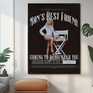 Sabrina Carpenter Merch Digital Print, Mans Best Friend Sabrina Carpenter Poster Digital Download, Vintage Music Gallery Wall Print