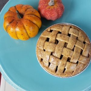 Fake Apple Pie Lattice Crust. Fake Mini Pie. Retro Cookbook Collection. Perfect for Home Stagers/Bakeries/Props