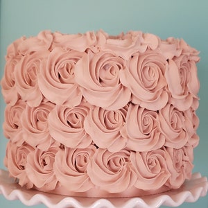 Fake Rosette Cake. Ballet Pink Jumbo Cake. Smash Cake Prop, First Birthday Photo Prop. Birthday Decor. Shabby Chic Decor