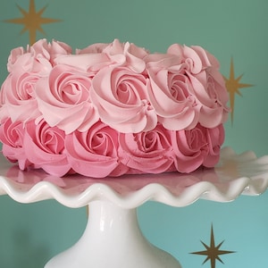 Fake Pink Rosette Ombre Cake. Cake Topper not included.Smash Cake Prop, Birthday Decor. Photography Props.
