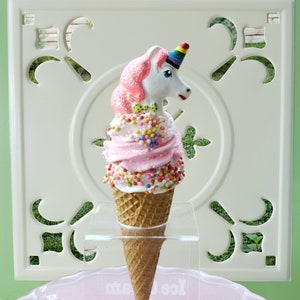 Unicorn Fake Ice Cream Cone. Birthday Decor