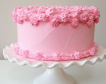 Fake Rosette Cake Your Choice 1 Rosette Frosting Color Approx. 9"w x 4.5"h Fab Photo Prop, First Birthday and Bakery Decor