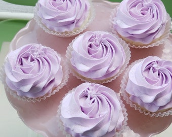 Fake Rosette Cupcakes. Your Choice Rosette Color. Fake Desserts for Display