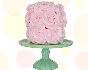 Rosette Fake Cake. Your choice color. Approx 4.75"w x 4.75" h. For First Birthday Photo Shoot. Photo Prop, Birthday Decor, Shabby Chic