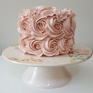 Rosette Fake Cake. Your choice color. Approx 6&quot;w x 4.5&quot; h. For First Birthday Photo Shoot. Photo Prop, Birthday Decor, Shabby Chic