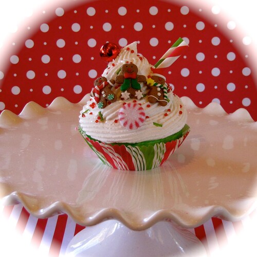 Fake Cupcake kitschy Christmas Cupcake Ornament Etsy