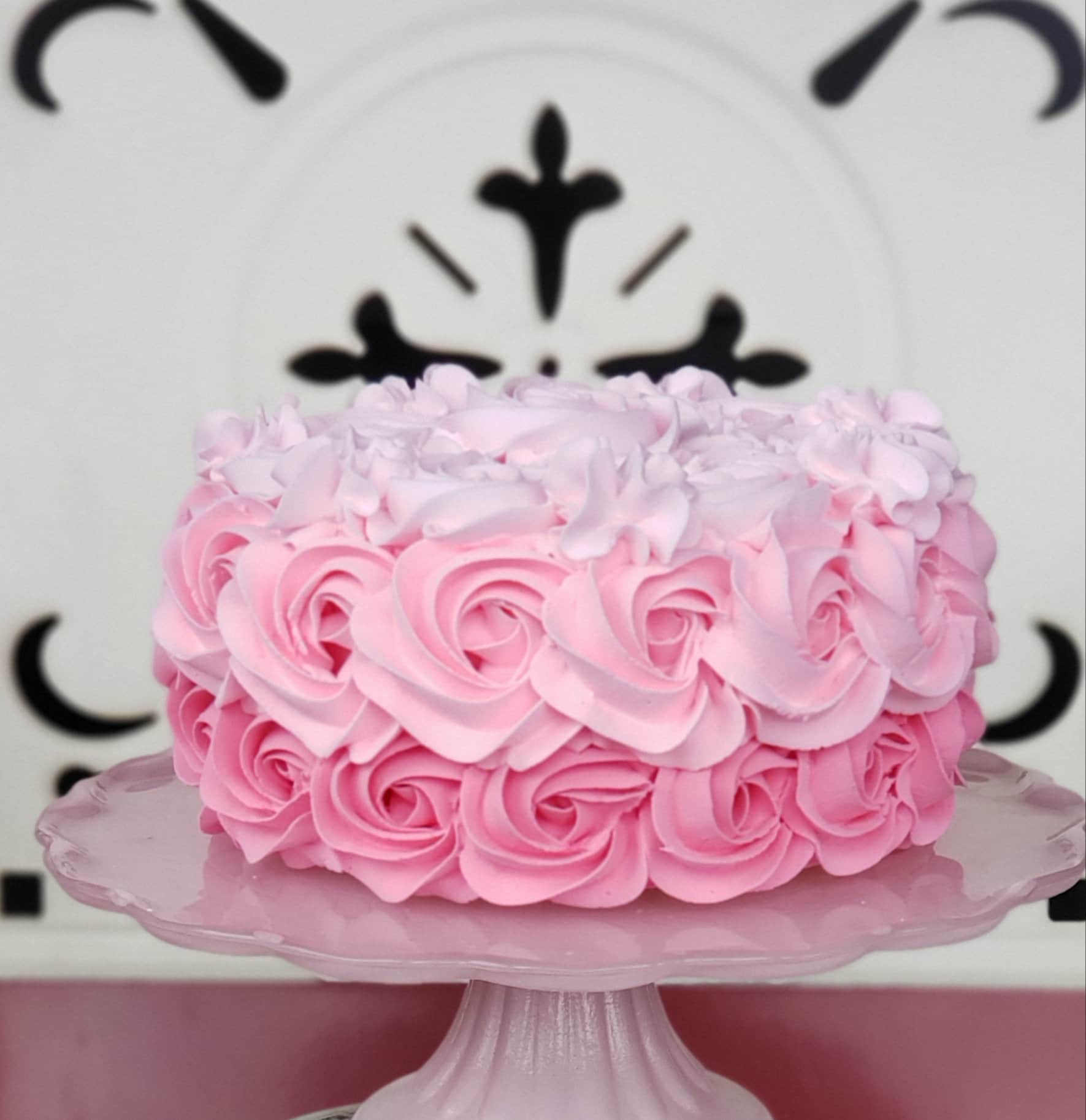 Fake Pink Rosette Ombre Cake. Smash Cake Prop, Birthday Decor. Photography  Props. - Etsy