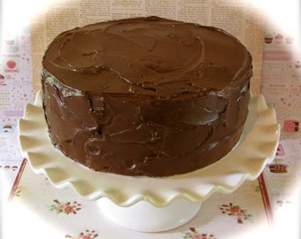 Fake Cake "Retro Cookbook Cake Collection" Yummy Chocolate Cake Fab Photo Prop, Cake Plate Display 12 Legs Original