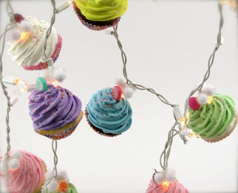 Candy Land Cupcake Lights String of Lights 10 Mini Cupcakes Etsy