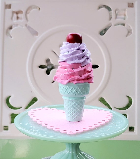 Realistic Artificial Ice Cream Props 4pcs Simulation Ice Cream Cone Models Fake Food Imitation Desserts Shop Display For Photo Shoots Kitchen Cabinet Showcase - View #8