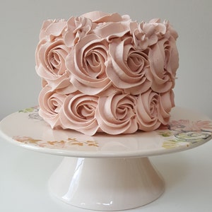Rosette Fake Cake. Your choice color. Approx 6w x 4.5 h. For First Birthday Photo Shoot. Photo Prop, Birthday Decor, Shabby Chic image 4