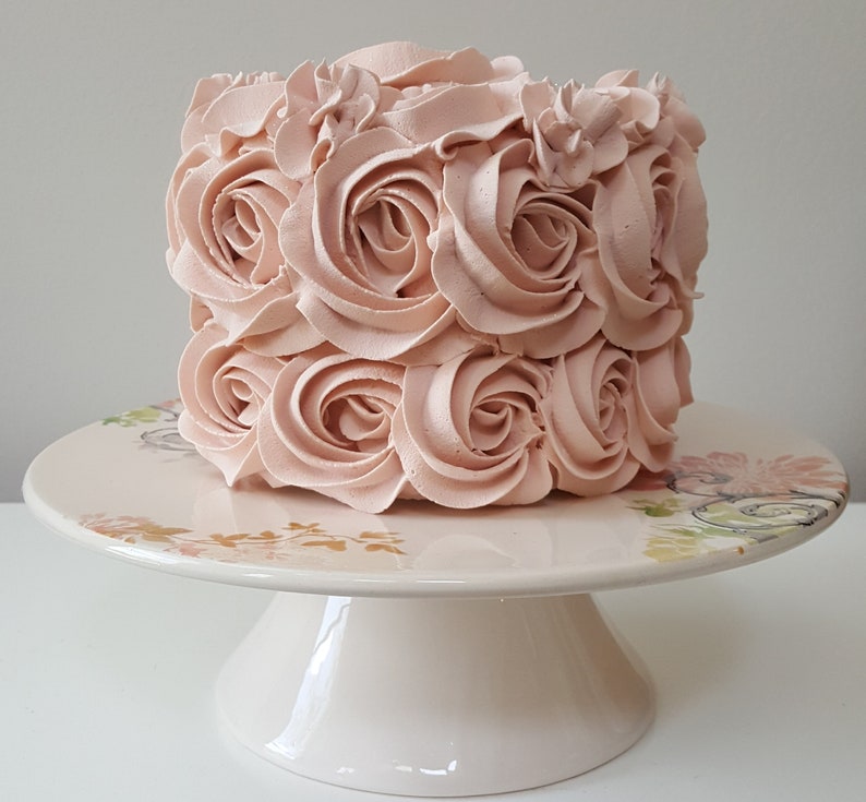 Rosette Fake Cake. Your choice color. Approx 6w x 4.5 h. For First Birthday Photo Shoot. Photo Prop, Birthday Decor, Shabby Chic image 4