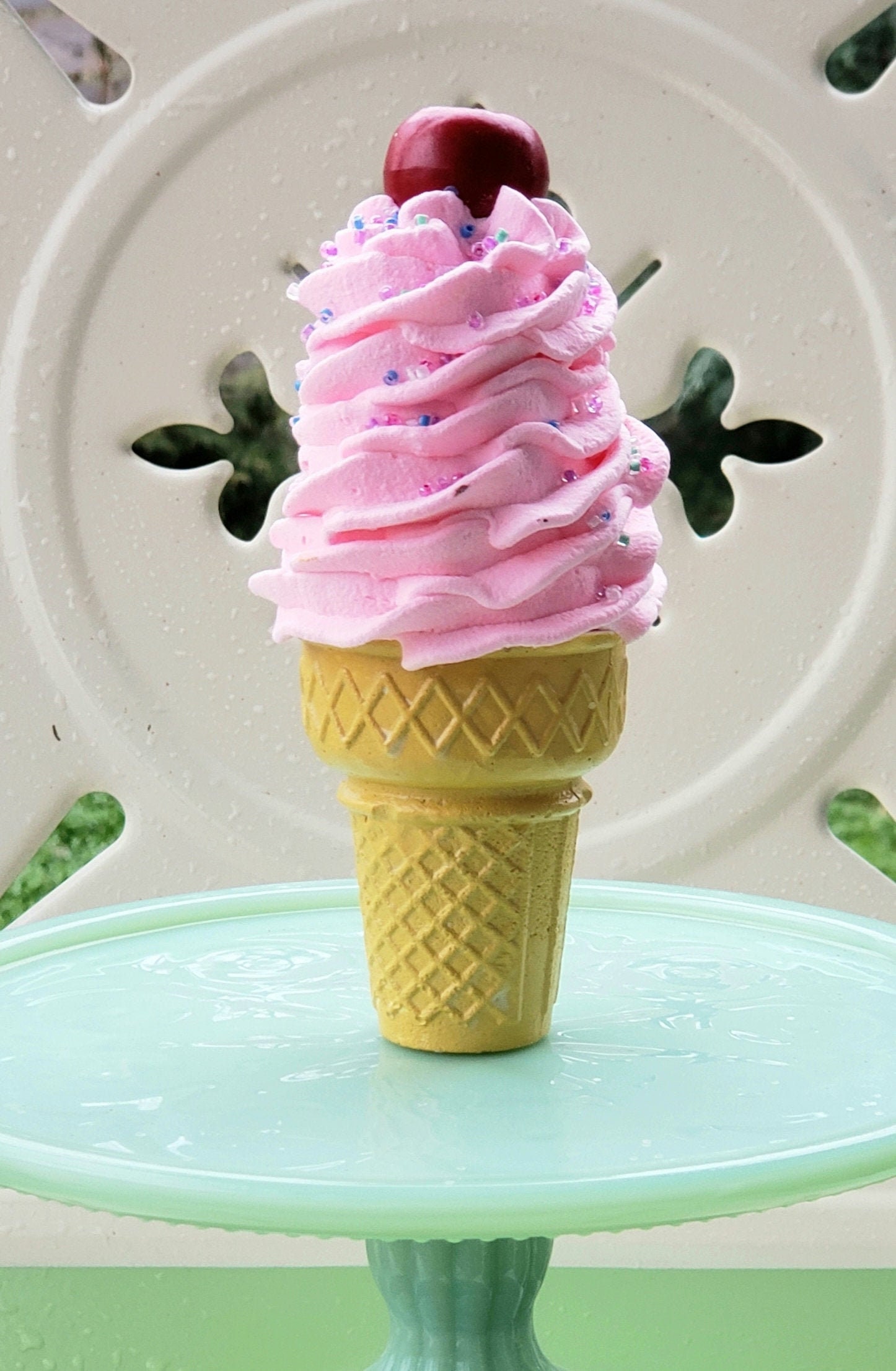 Fake Ice Cream Cone Prop Soft Serve Strawberry Cone with Etsy