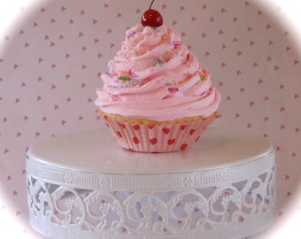 Fake Cupcake "Retro Insp Polka Dot Collection" Your Choice Polka Dot Liner Standard Size Fab Photo Prop Can be a Photo/Business Card Holder