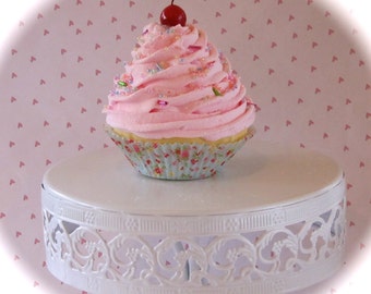 Fake Cupcake "Shabby Chic Marie Antoinette" Collection Pink Frosting Fab Home Decor, Photo Shoot Props