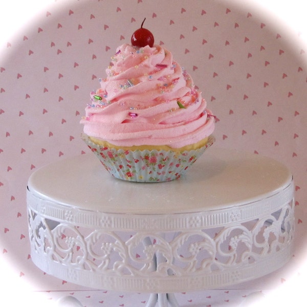 Fake Cupcake "Shabby Chic Marie Antoinette" Collection Pink Frosting Fab Home Decor, Photo Shoot Props