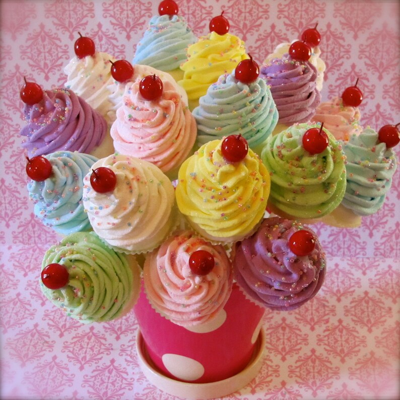 Fake Cupcake Lollipops Sweet and Whimsy Collection Etsy