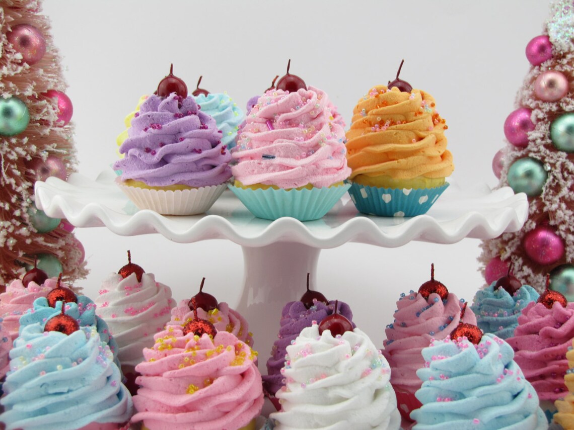 Fake Cupcake Ornaments Set of 25 Mini Cupcakes. Fab Decor for Etsy