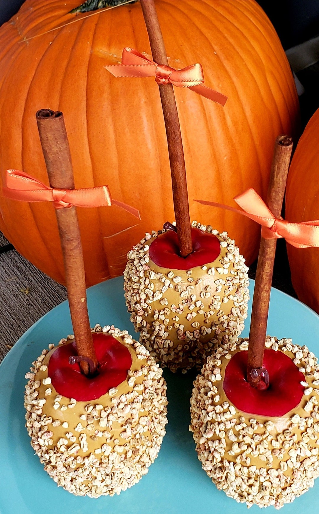 Fake Caramel Apples With Faux Cinnamon Sticks. Set of 3. Halloween Fake Candy  Apple Fake Nuts. Carnival Candy Apple Collection. Fall Decor - Etsy Israel, image size:1080x1738