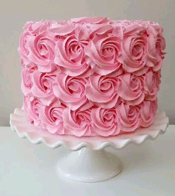 Fake Rosette Cake. Bubblegum Pink Fake Cake. Smash Cake Prop