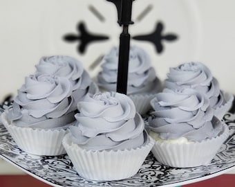 Fake Rosette Cupcakes. Your Choice Two Toned Rosette Color. Fake Desserts for Display