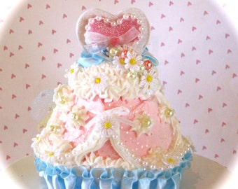 Princess Dress Fake Cupcake.  Princess, Marie Antoinette Decor. Birthday Party Decor. Fake Cupcake for Home Decor