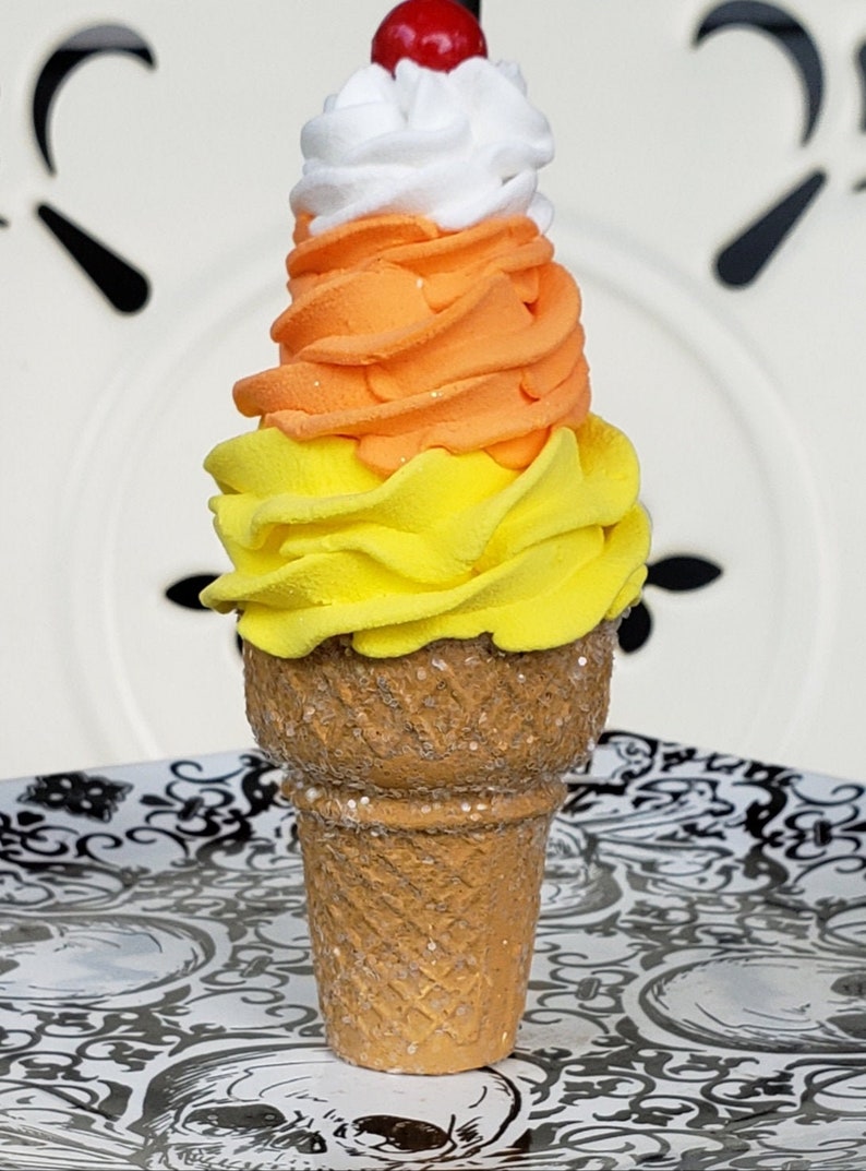 Fake Candy Corn Ice Cream Cone. Candy Corn Ice Cream Cone. Etsy