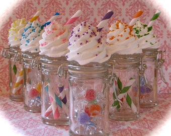 Candy Land Inspired Jar Collection Set 6 Orig. 12 Legs Concept Fab Candyland Birthday Favor/Decor Idea