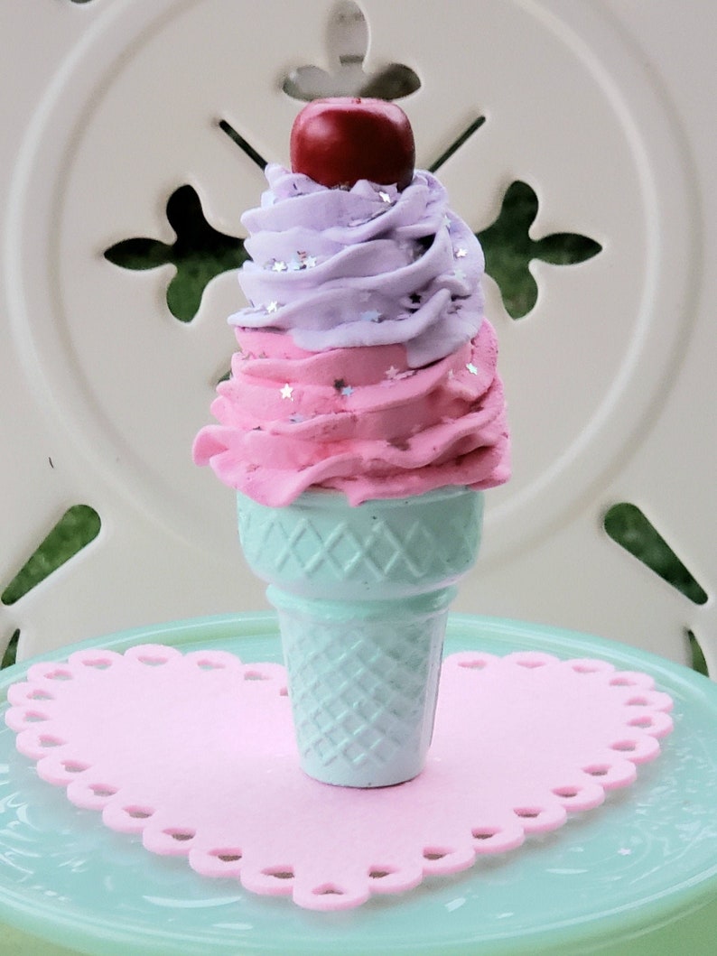Fake Ice Cream Cone With Cherry. Soft Serve Ice Cream. Etsy
