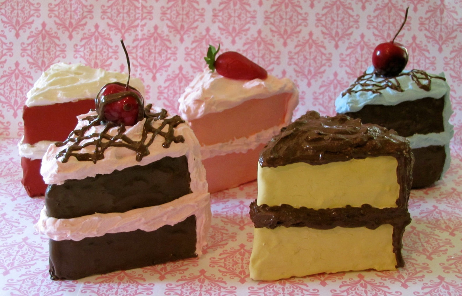 Fake Cake Slices retro Cookbook Cake Collection Etsy