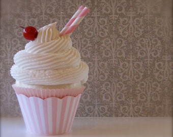 Fake Cupcake Retro Inspired "Ice Cream Social" Collection Light Pink Stripe Edition TOO CUTE 12 Legs Original Design and Concept