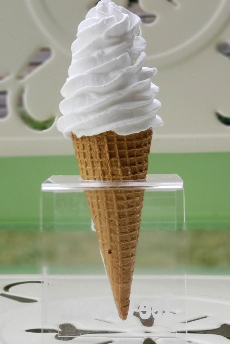 Fake Vanilla Ice Cream Cone. Soft Serve Vanilla Cone. Photo Etsy.de