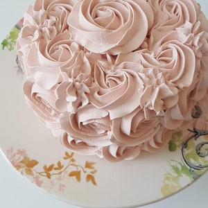 Rosette Fake Cake. Your choice color. Approx 6w x 4.5 h. For First Birthday Photo Shoot. Photo Prop, Birthday Decor, Shabby Chic image 3