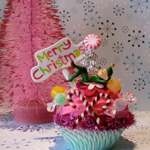 Fake Cupcake kitschy Christmas Cupcake Collection Etsy